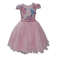 Vestido Infantil Juvenil Jardim Encantado Borboletas 4 Ao 12