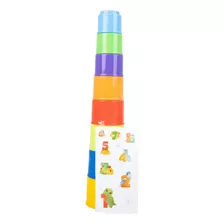 Juego Didactico Apilable Riva Plast Calesita 110 Stickers Color Arcoiris