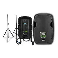 Parlante Pro Bass Power Stage 215 Con Bluetooth Negra 220v 