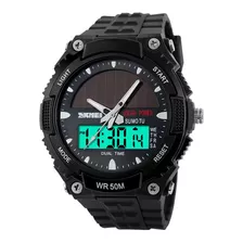 Skmei Fashion Solar Power Dual Time Esportes Relógio Militar