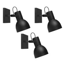 Pack X3 Lampara Aplique Spot Pared Minimalista Apto Led