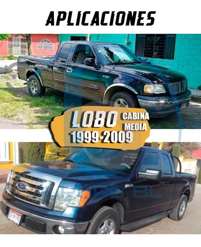 Estribos Bronx Ford F-150 F-250 Cab/media 1999-2003 Negro Foto 6