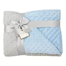 Meg Original Blue & Gray Minky Dot Baby Boy-toddler Crib Bla