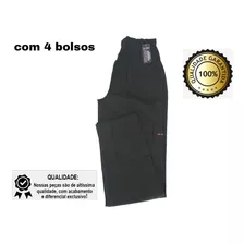 Calça Trabalho Cargo Elástico 4 Bolsos 