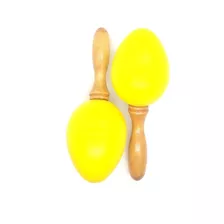  Ovinho Maraca Chocalho Percussão Profissional Egg Par Cores