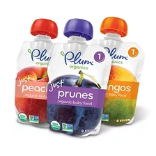 Plum Organics Etapa 1, Organic Baby Food, Variety Pack, Ciru