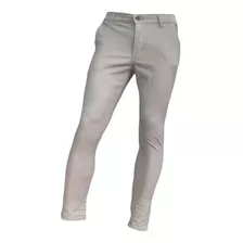 Pantalón Corte Chino,gabardina Elastizada. Hombre. Premium