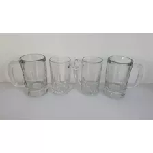 Coleção 4 Caneca De Vidro Antiga Chopp Estilo Outback