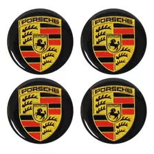 Kit 4 Emblemas Adesivos Resinado Porsche 51mm