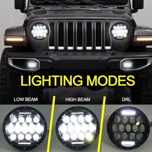 Faro Led Drl De 7 Pulgadas Para Jeep Wrangler Tj 2 Lj Jk 2 Foto 4