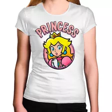 Camiseta Feminina Super Mario Princesa