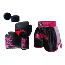 Luva Muay Thai+bandagem + Short