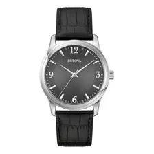 Reloj Bulova Corporate 96a306 Original Para Hombre Color De La Correa Negro Color Del Bisel Plateado Color Del Fondo Gris