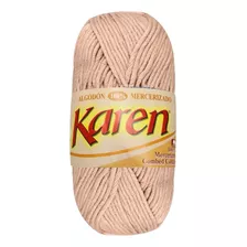 Hilaza Karen, 100% Algodón, Madeja De 100g Con 80m Color Beige