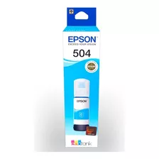 Tinta Epson T504 Cyan Botella