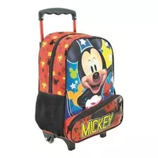 Mochila Rodinhas Infantil 16 Mickey G Escolar Xeryus-10510 Cor Amarelo Desenho Do Tecido Mickey Mouse