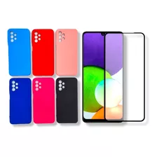 Funda Silicona Felpa + Vidrio Templado Para Samsung A13 4g