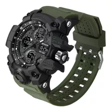 Reloj Deportivo Hombre Sanda 6021 Militar Dual Timer