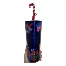 Vaso Térmico Starbucks Navidad + Bombilla + Topper