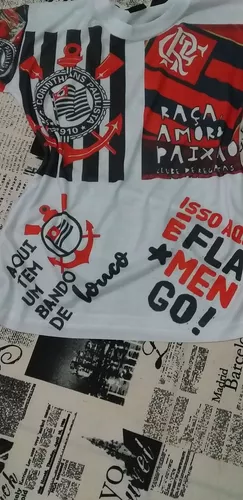 As Camisa Metade Flamengo Metade Corinthians