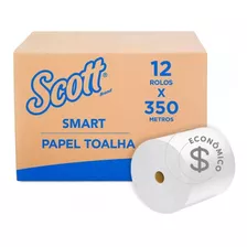 Papel Toalha Rolo Scott® Smart 350m Folha Simples - Caixa C