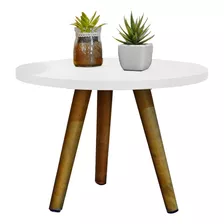 Mesa De Centro Apoio Para Sala Decorativa Cor Branco