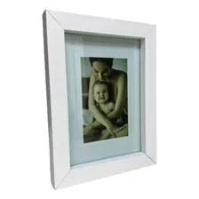 Porta Retrato Decoração Casa De Madeira Foto 10x15cm Cor Branco