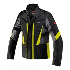 Chamarra Moto Turismo Spidi Traveler 2 H2out Negro/ Hivis