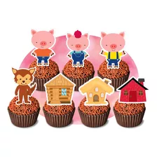 100 Toppers Tags Para Docinhos Doces Cupcake Vários Temas 