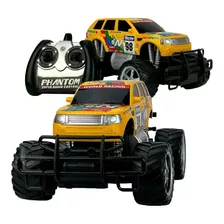 Brinquedo Giant Four-wheeler Rally Carro De Controle Remoto Cor Amarelo