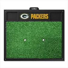 Fanmats 15462 Green Bay Packers Golf Golpear Mat, Negro Y Ve