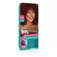 Kit Tonalizante Beleza Natural Retoque Tonalizante Sem Amônia Novo Bn.retoque 90g Vermelho Intenso 6.66 Tom Vermelho Intenso 6.66 Para Cabelo