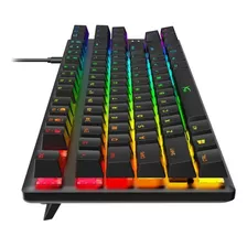 Teclado Gamer Hyperx Alloy Origins Core Qwerty Blue Inglés Us Color Negro Con Luz Rgb