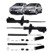 Kit 4 Amortecedor Honda City 1.5 Lx Flex Aut. 4p 10/14