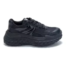 Zapatillas Mujer Acordonadas Con Plataforma Urbanas (um/832)