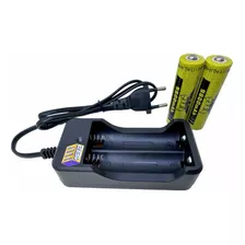 Kit Carregador Duplo +2 Bateria 18650 9800mah 3,7v 4,2v