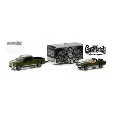 Remolque Escala 1/64 Ford F-150 Y Ford Mustang Gas Monkey