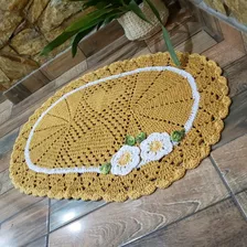 Tapete Croche Tapetinho Porta Quarto Sala Banheiro Flor