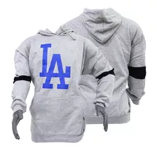 Sudadera Hoodie Beisbol La Majestic Gris M Original 