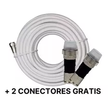 Cable Coaxial Rg6 (0.4v El Metro) Blanco, Inter, Movistar