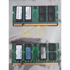 Lote De Dos Memorias Ram Pc2-5300s 1gb C/u