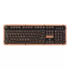 Azio Retro Classic - Teclado Bluetooth, Negro/cobre