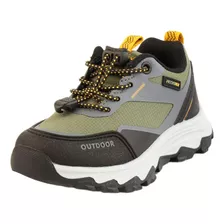 Zapatilla Outdoor Ficcus Tex Verde Kids Niño