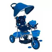 Triciclo Elefante Con Barral Y Toldo - 7062t/d/7055t Azul