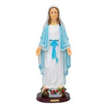 Nossa Senhora Das Graças Imagem Religiosa De Resina 43 Cm Cor Branco