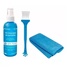 Kit Limpiador Para Pantallas Paño Liquido Y Cepillo Mcl-6004