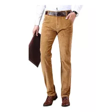 Pantalones Casuales Térmicos Elásticos De Pana Para Hombre