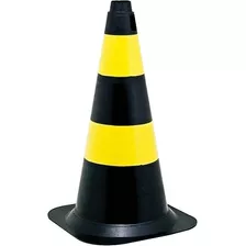 Cone De Sinalização Rígido 75cm Preto/amarelo Beltools