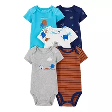 Kit Body Carters Original Menino Pack 5 Peças Manga Curta 