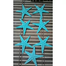 Estrela Do Mar De 7cm De Resina Cor Azul Tifany 12 Peças